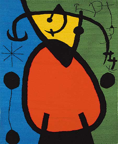 #315 ~ Miro - Untitled - Femme et Oiseaux dans la Nuit