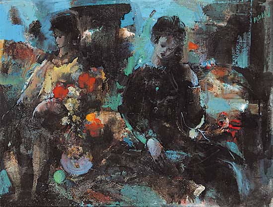 #427 ~ Markell - Untitled - Two Ladies