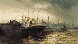 #235 ~ Sinclair - Untitled - Ships At Liverpool Harbour