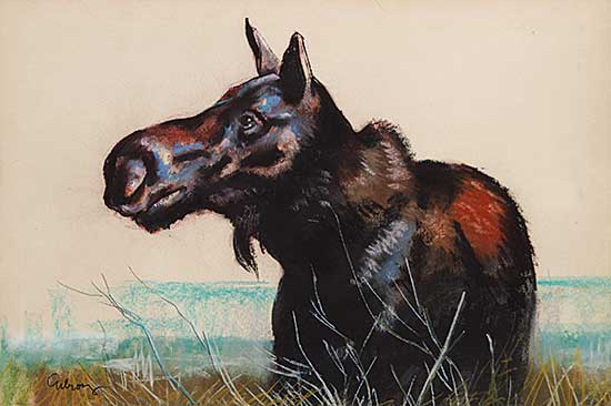 #715 ~ Gilroy - Untitled - Moose in the Marsh