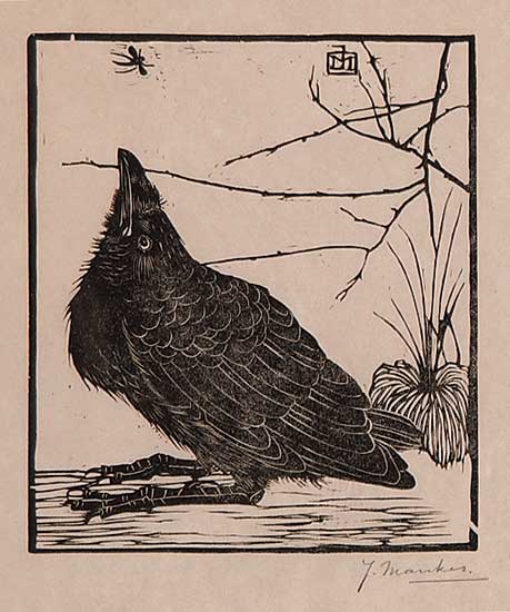 #805 ~ Mankes - Untitled - The Crow and Fly