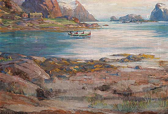 #825.1 ~ Ouren - Untitled - Boats in the Fjord