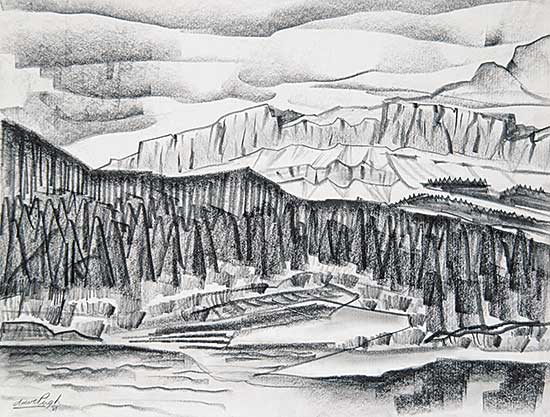 #842 ~ Pugh - Untitled [Mountain River]