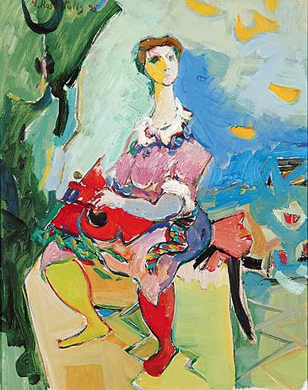 #849 ~ Rosenthalis - Untitled - Colourful Seated Woman
