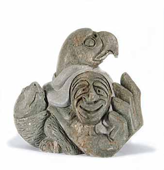 #226 ~ Thomas - Untitled - Hand with Turtle, Face and Bird