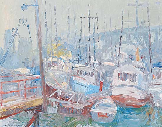 #32 ~ de Grandmaison - Grey Afternoon and Fishing Boats