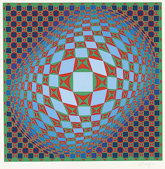 #329 ~ Vasarely - Untitled - Vilag  #170/275