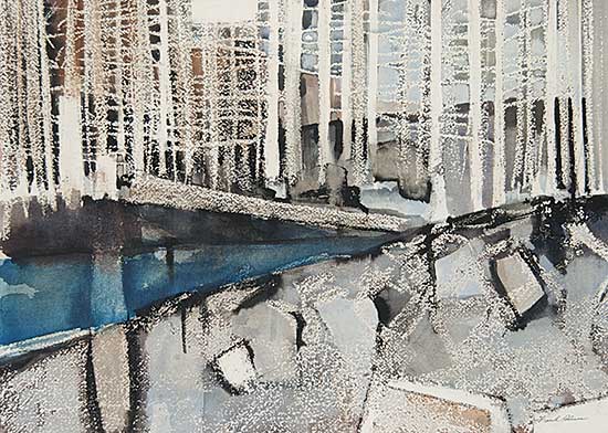 #464 ~ Palmer - Untitled - Trees and Water