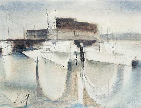 #465 ~ Palmer - Untitled - Moored Boats