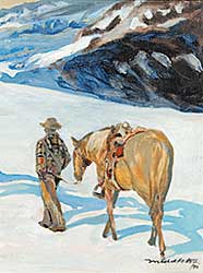 #456 ~ Middleton - Untitled - Horse and Rider on the Glacier
