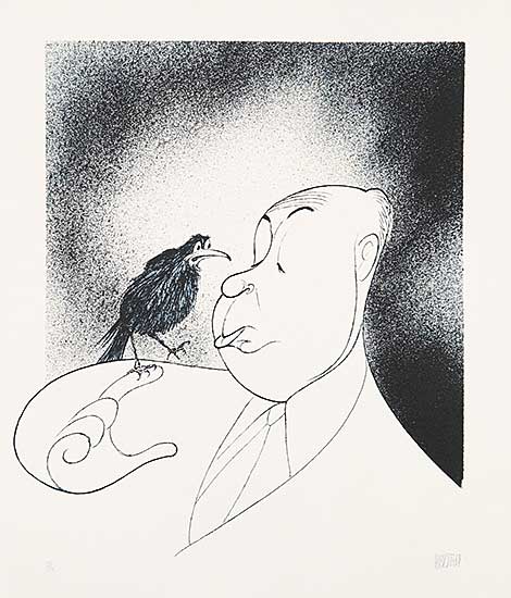 #305 ~ Hirschfeld - Untitled - Alfred Hitchcock  #133/170