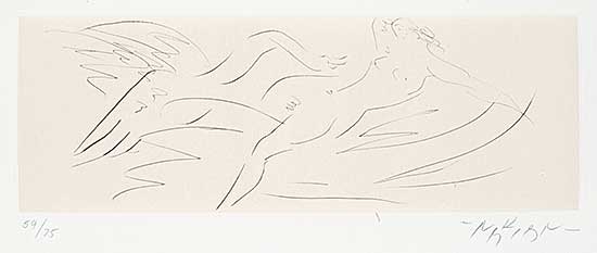 #361 ~ Nakian - Untitled - Leda [leaning right] and the Swan  #59/75