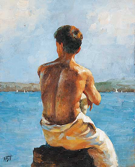 #404 ~ School - Untitled - Figure on the Rock #404 ~ School - Untitled - Figure on the Rock