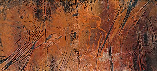 #475 ~ Ulrich - Untitled - Parrot with Abstract Foreground