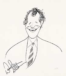 #308 ~ Hirschfeld - Untitled - David Letterman  #8/100
