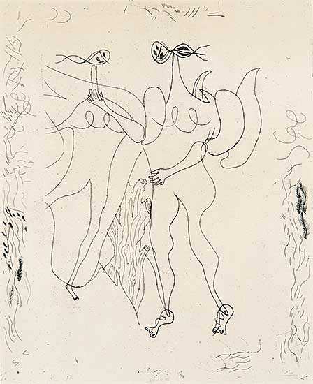 #203 ~ Braque - Plate ' L' From the Album La Theogonie D' Hesiode