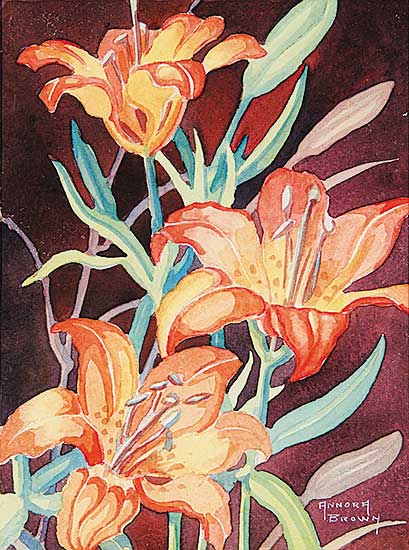 #407 ~ Brown - Untitled - Tiger Lilles
