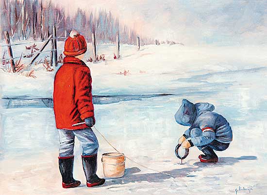 #669 ~ Kubryn - Untitled - Children Fishing