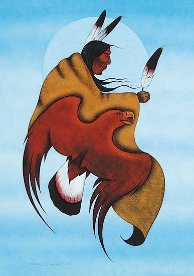 #17 ~ Bignell - Untitled - Chief and Eagle