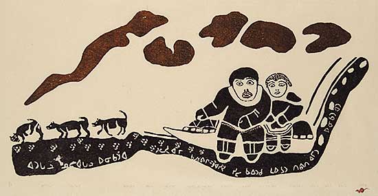 #51 ~ Amittu - Untitled - Hunter and Daughter with Dog Sled  #31/35