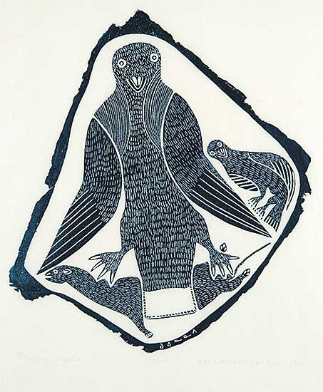 #88 ~ Kuanana - Untitled - Bird with Weasel  #14/30