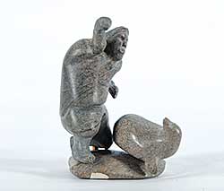 #74 ~ Inuit - Untitled - Hunter and Seal