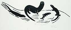 #105 ~ Inuit - Otters in the Spring  #45/50