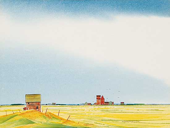 #52 ~ Hurley - Untitled - Grain Bin and Elevators