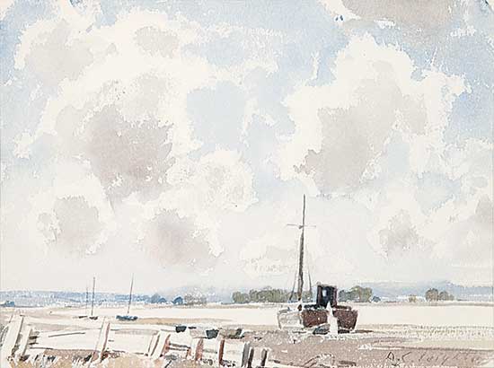 #63 ~ Leighton - Untitled - Boats on the Shore