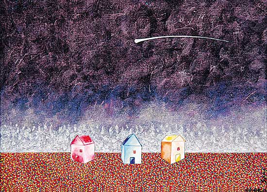 #105 ~ Spina - Prairie Houses with Comet