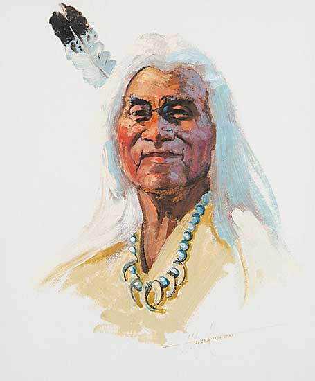 #208 ~ Hopkinson - Untitled - Chief Dan George