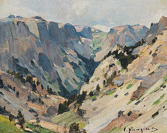 #221.1 ~ Rungius - Untitled - Springtime in the Mountains