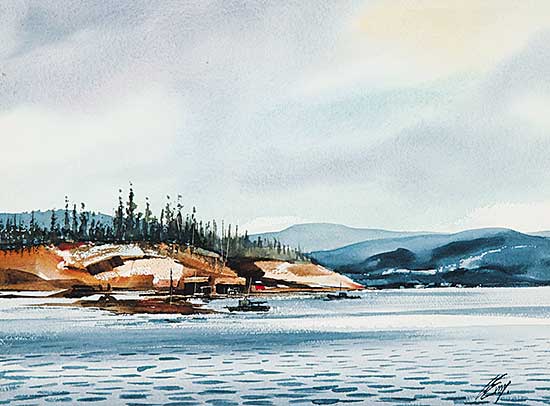 #435 ~ Evoy - Untitled - Boats in the Harbour
