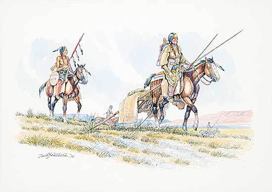 #499 ~ Tailfeathers - Untitled - Indian Family on the Move