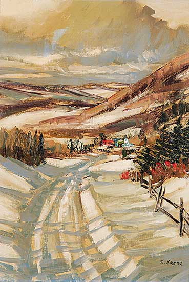 #665 ~ Berne - Snowy Winter Road, Laurentians
