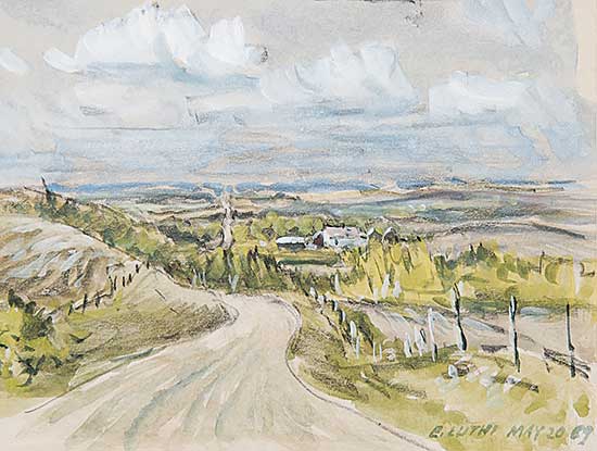 #734 ~ Luthi - Untitled - Rural Road into Valley