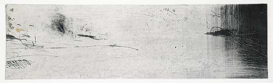 #748 ~ Oxley - Untitled - Horizontal Black and White Abstract