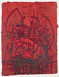 #70 ~ Heywood - Red Quebec Drypoint  #7/70