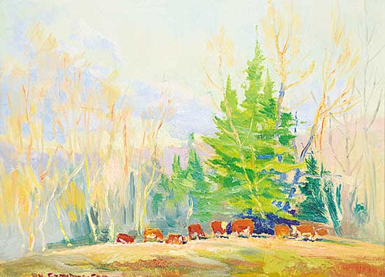 #18 ~ de Grandmaison - Herefords Late Afternoon