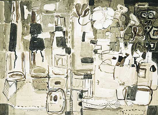 #110 ~ Shadbolt - Still Life with ... and Bottles