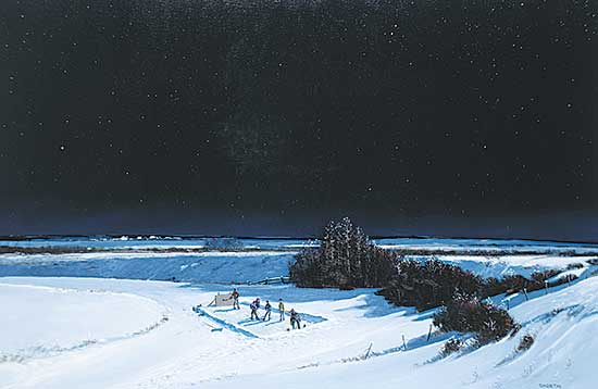 #111 ~ Shostak - Untitled - Hockey Under the Stars