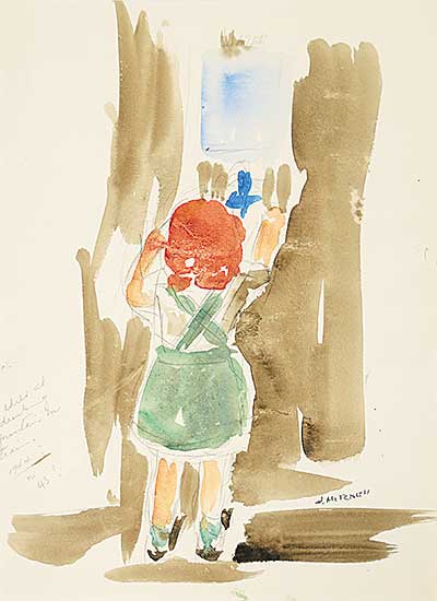 #463 ~ Mitchell - Child at Drinking Fountain on Train