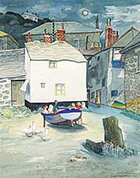 #108 ~ Shadbolt - Untitled - English Village, 1945