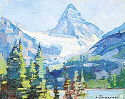#319 ~ Rungius - Untitled - Mount Assiniboine from Sunburst Lake
