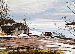 #500 ~ Wiebe - Untitled - Winter Cabin