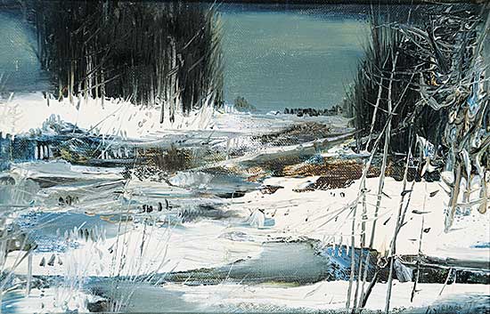 #1318 ~ Reinblatt - Untitled - A Snowy Day on the River