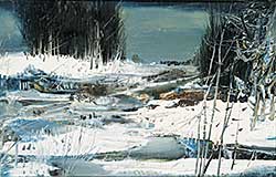 #1318 ~ Reinblatt - Untitled - A Snowy Day on the River