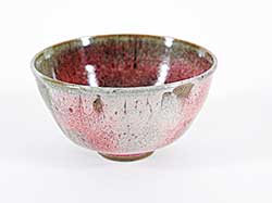 #1642 ~ School - Untitled - Red and Grey Bowl