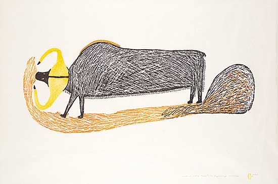 #7 ~ Anguhadluq - Musk-Ox Eating Grass  #18/50