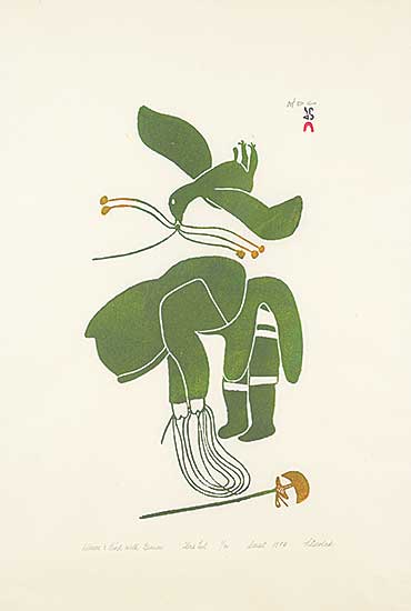 #17 ~ Ashoona - Woman and Bird with Berries  #1/50